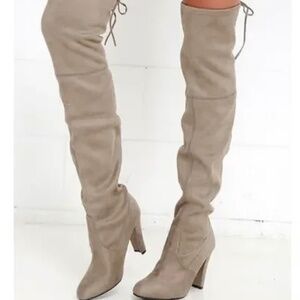 Steve Madden Taupe Over The Knee Boots In Taupe size 7.5